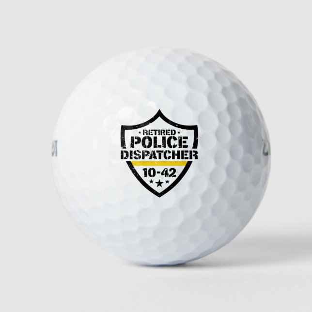 Balles De Golf Dispatcher d'urgence de la police à la retraite 10 (Devant)