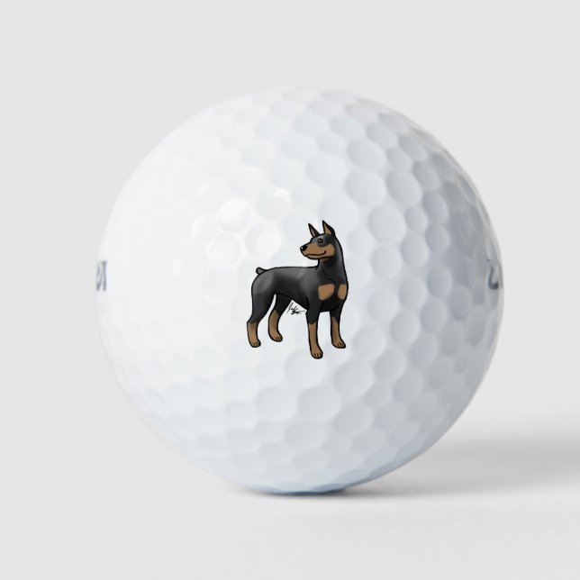Balles De Golf Doberman Pinscher (Devant)
