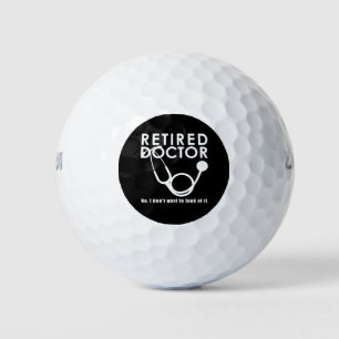 Balles De Golf Docteur à la retraite w Stethoscope et Sassy Funny