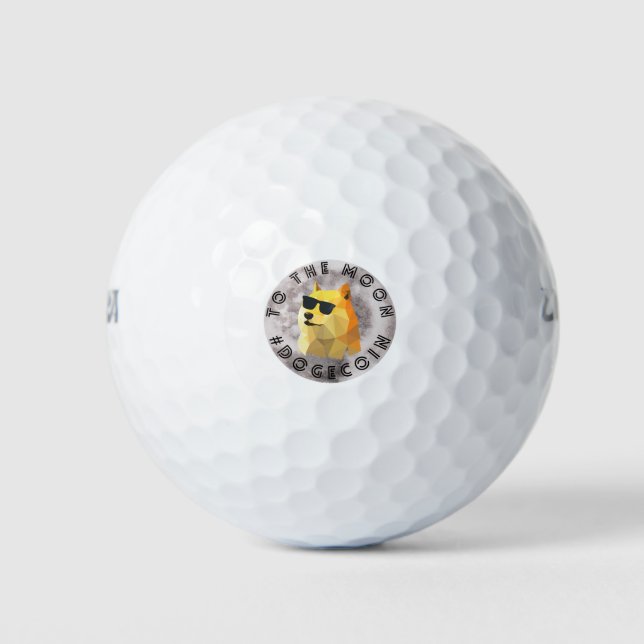 Balles De Golf Dogecoin à la lune (Devant)