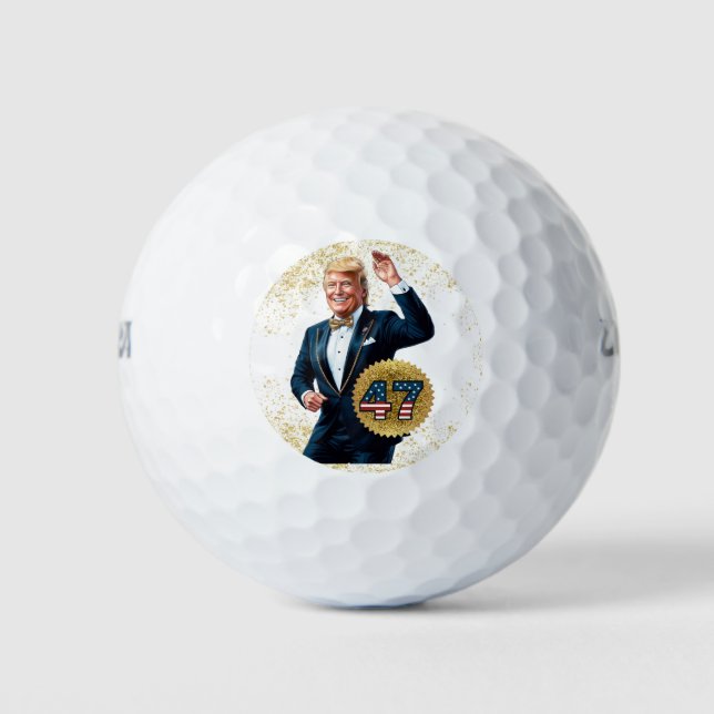 Balles De Golf Donald Trump 2024 Lauréat du 47e anniversaire de l (Devant)