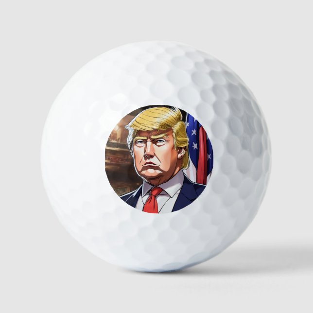 Balles De Golf Donald Trump 2024 Style mème Boule de golf (Recto)