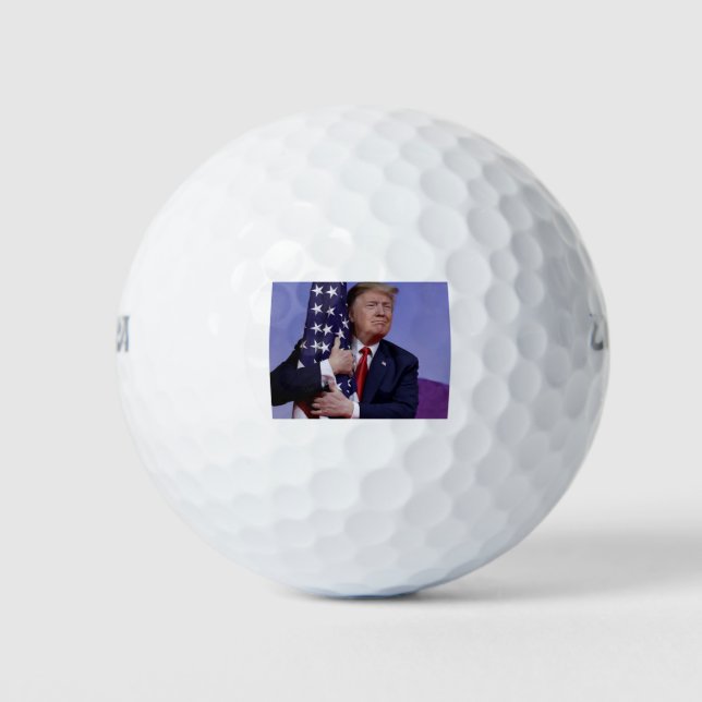 Balles De Golf Donald Trump et le drapeau (Devant)