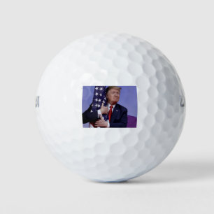 Balles De Golf Donald Trump et le drapeau américain