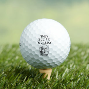 BALLES DE GOLF DONALD TRUMP FUNNY GOLF BALLS ROLLIN'