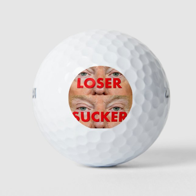 Balles De Golf Donald Trump LOSER SUCKER (Devant)