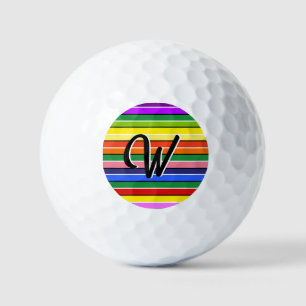 Balles De Golf Dopamine colorée habillage à rayures multicolores