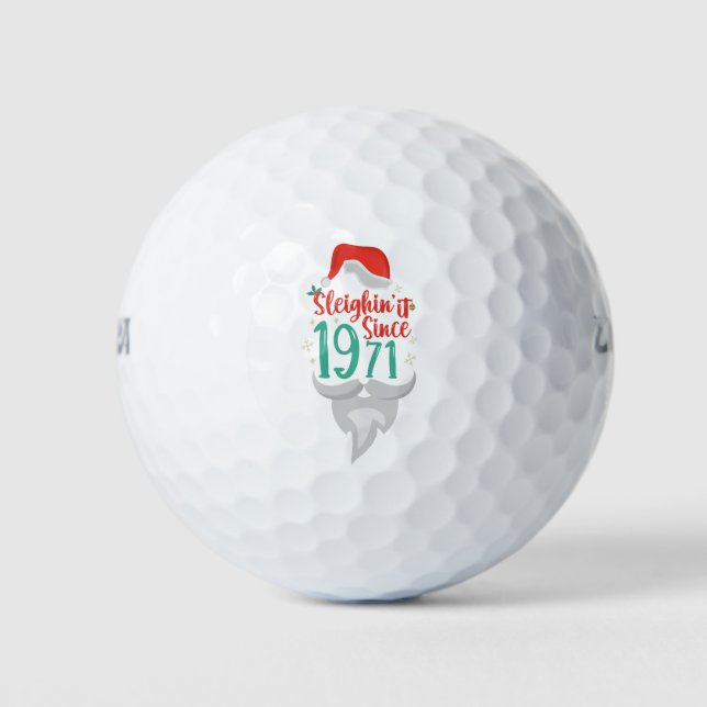 Balles De Golf Dormir depuis 1971 Noël Anniversaire Cadeau (Devant)