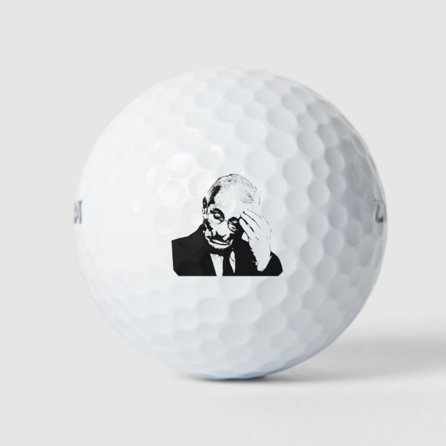 Balles De Golf Dr Fauci Facepalm (Devant)