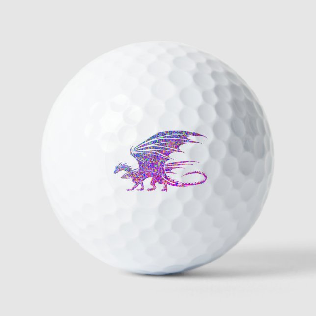 Balles De Golf Dragon de mosaïque Extraordinaire (Recto)