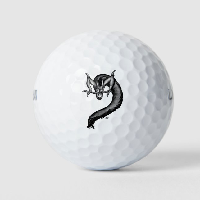Balles De Golf Dragon en style tatouage (Devant)