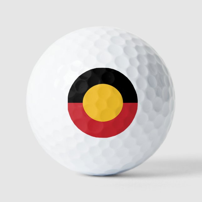 Balles De Golf drapeau aborigène australien (Recto)