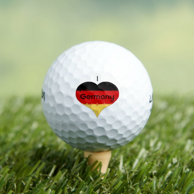 Balles De Golf Drapeau allemand I Heart Allemagne (T-shirt Insitu)