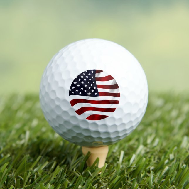 Balles De Golf Drapeau américain (T-shirt Insitu)