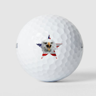 Balles De Golf Drapeau américain, aigle, Star Patriotic