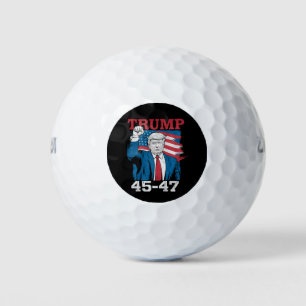 Balles De Golf Drapeau américain Trump 45 47 Vintage Rétro USA