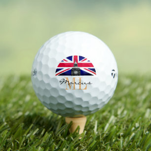 Balles De Golf Drapeau britannique monogramme & Royaume-Uni /UK G