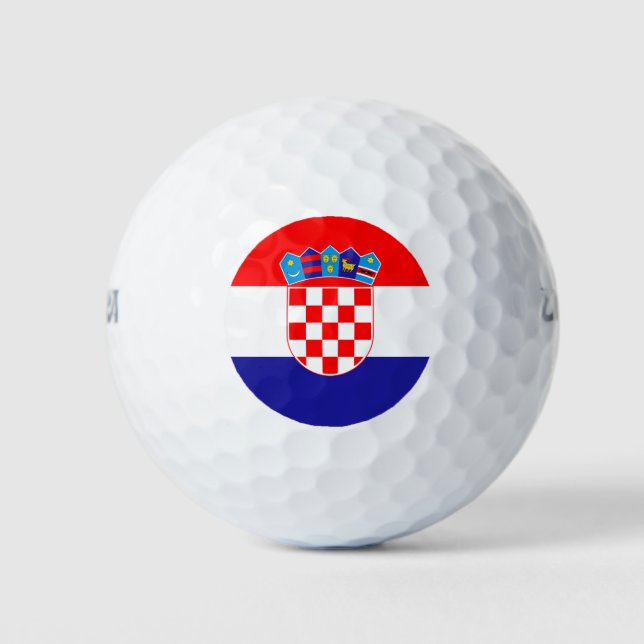 Balles De Golf Drapeau Croatie (Devant)