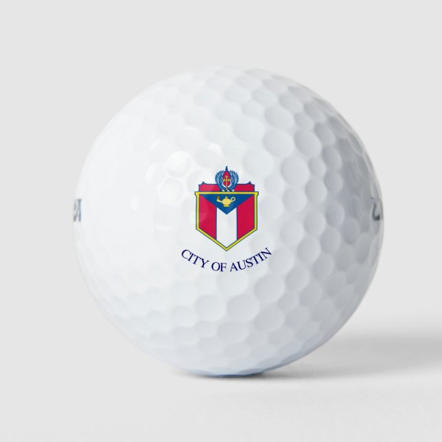 Balles De Golf Drapeau d'Austin, Texas (Devant)