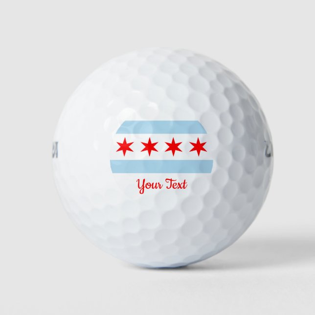Balles De Golf Drapeau de Chicago, Illinois (Devant)