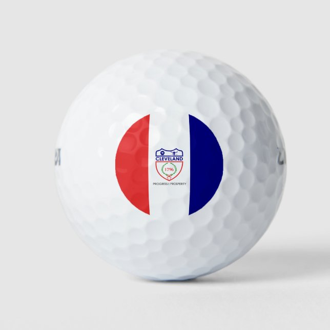 Balles De Golf Drapeau de Cleveland, Ohio Golf Balls (Devant)