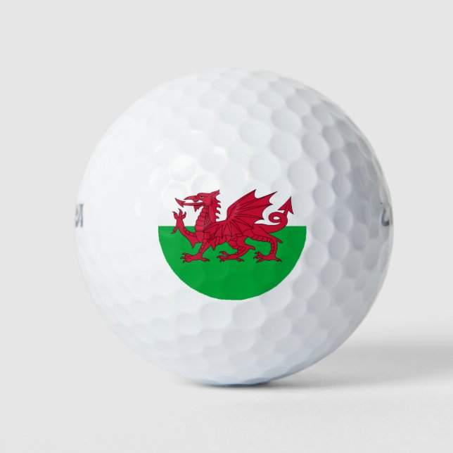 Balles De Golf Drapeau de dragon gallois (Devant)