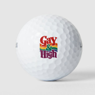 Balles De Golf Drapeau de fierté LGBTQ rétro gay et haut