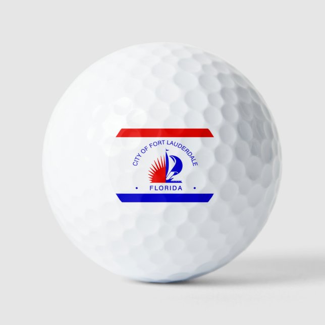 Balles De Golf Drapeau de Fort Lauderdale, Floride (Recto)