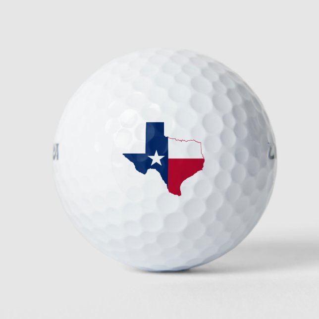 Balles De Golf drapeau de la carte du Texas (Devant)
