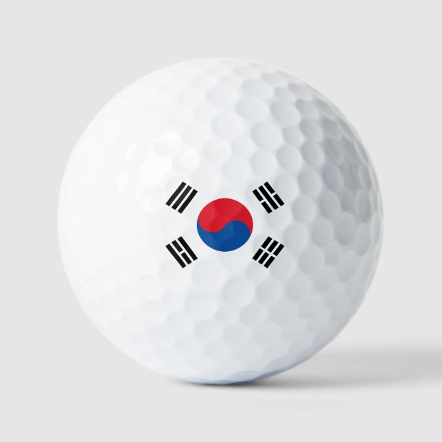 Balles De Golf Drapeau de la Corée du Sud (Recto)