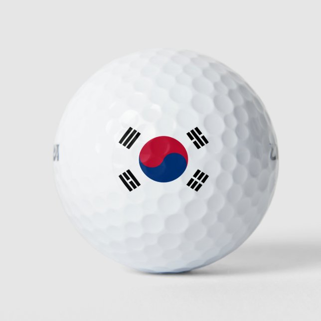 Balles De Golf Drapeau de la Corée du Sud (Devant)