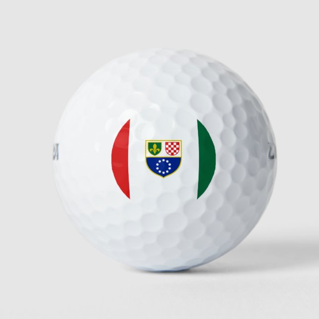 Balles De Golf Drapeau de la Fédération de Bosnie (Devant)