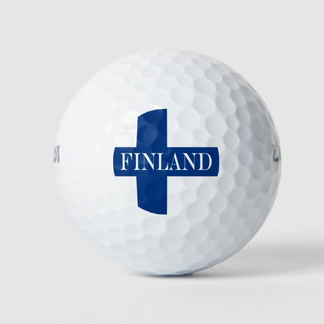 Balles De Golf Drapeau de la Finlande Croix Bleue Suomi (Devant)