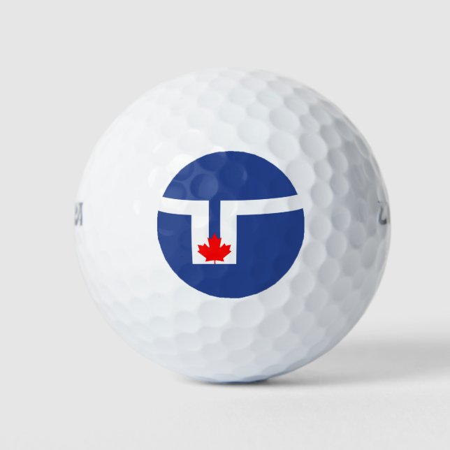 Balles De Golf Drapeau de la ville de Toronto (Canada) (Devant)