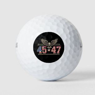 Balles De Golf Drapeau de l'aigle américain vintage Trump 45 47 U
