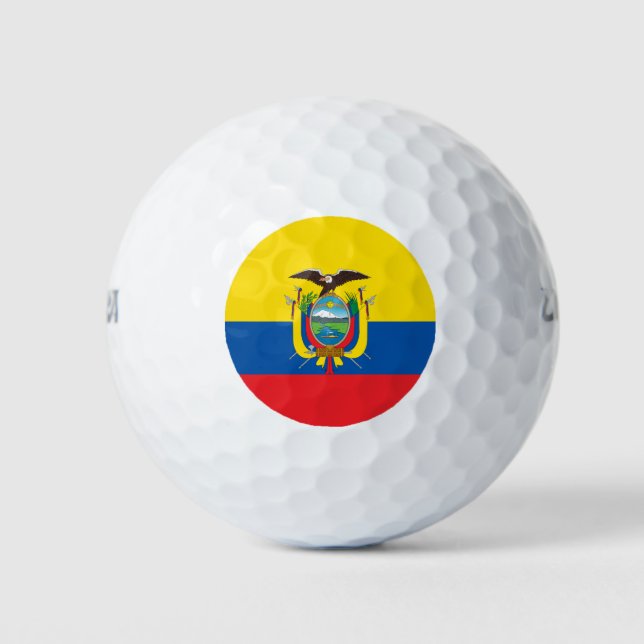Balles De Golf Drapeau de l'Équateur (Devant)