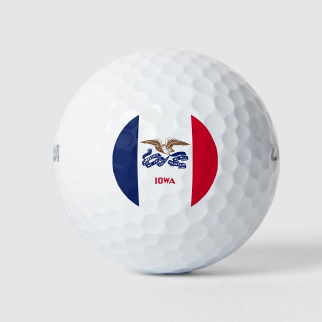 Balles De Golf Drapeau de l'État de l'Iowa (Devant)