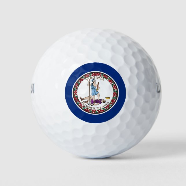 Balles De Golf Drapeau de l'État de Virginie (Devant)