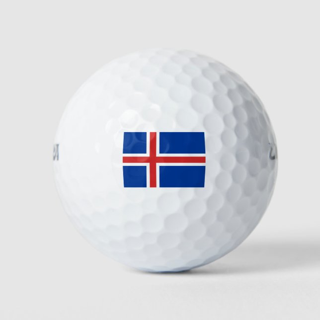 Balles De Golf Drapeau de l'Islande (Devant)
