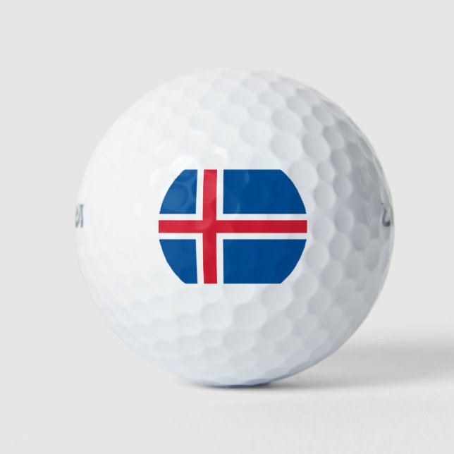 Balles De Golf Drapeau de l'Islande (Devant)