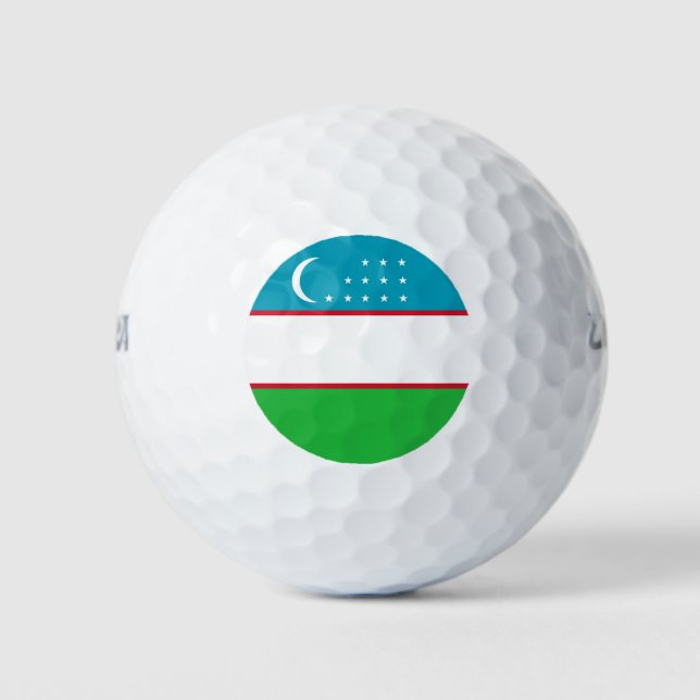Balles De Golf Drapeau de l'Ouzbékistan (Devant)