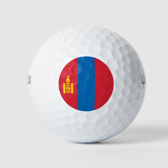 Balles De Golf Drapeau de Mongolie (Devant)