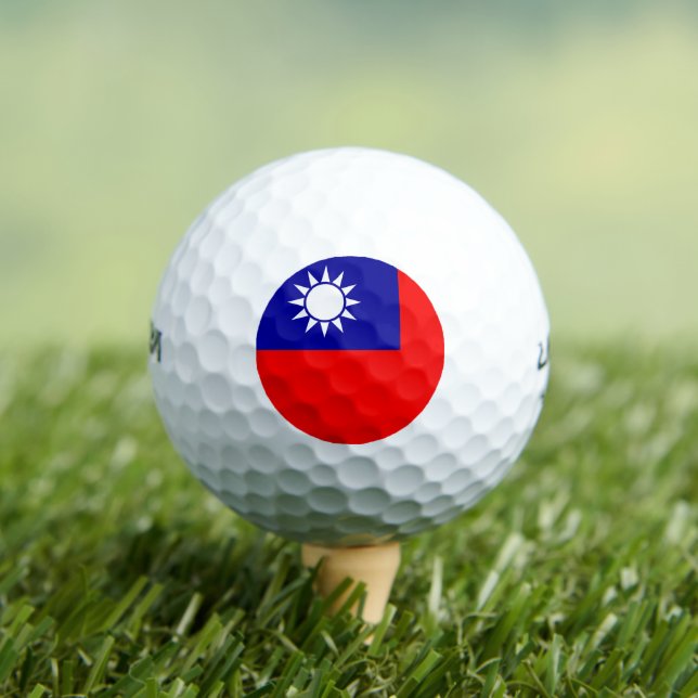 Balles De Golf Drapeau de Taïwan : République de Chine, Taipei ch (T-shirt Insitu)