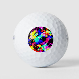 Balles De Golf Drapeau de voiture à peinture éclaboussée colorée