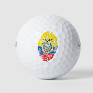 Balles De Golf Drapeau d'empreintes tactiles équatoriennes