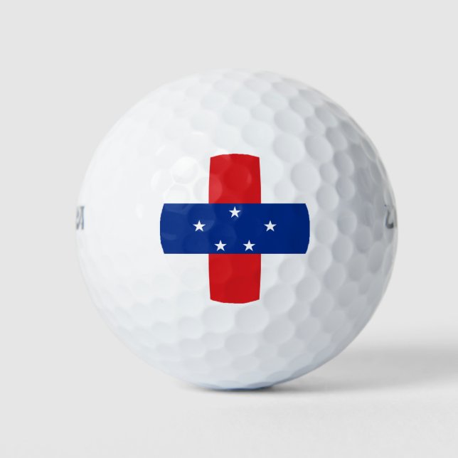 Balles De Golf Drapeau des Antilles Pays-Bas (Devant)
