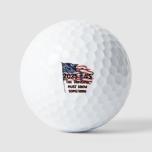 Balles De Golf Drapeau des États-Unis. Le président Donald Trump.