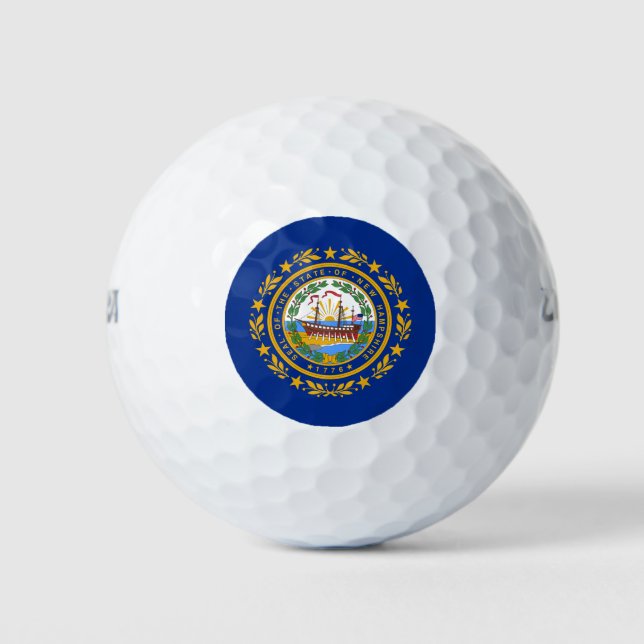Balles De Golf Drapeau d'Etat du New Hampshire (Devant)