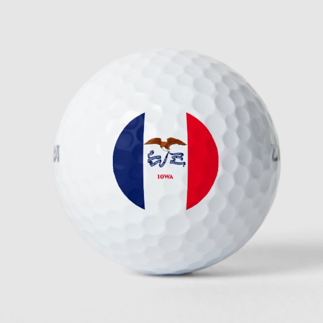 Balles De Golf Drapeau d'État Iowa (Devant)