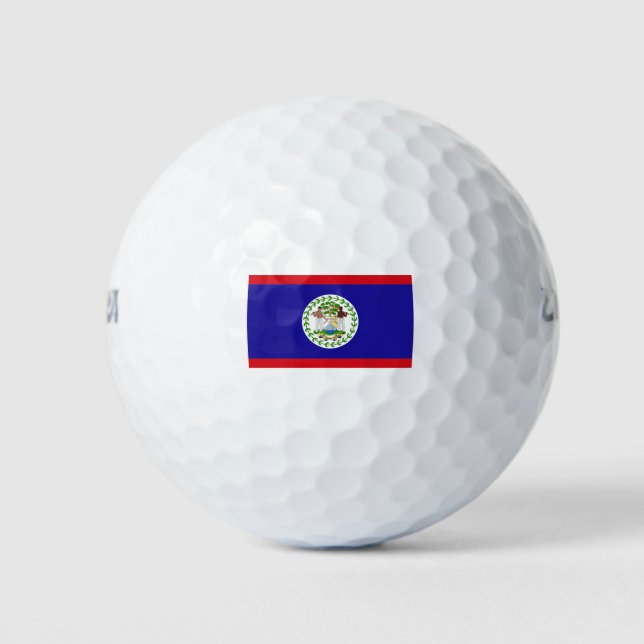 Balles De Golf Drapeau du Belize (Devant)